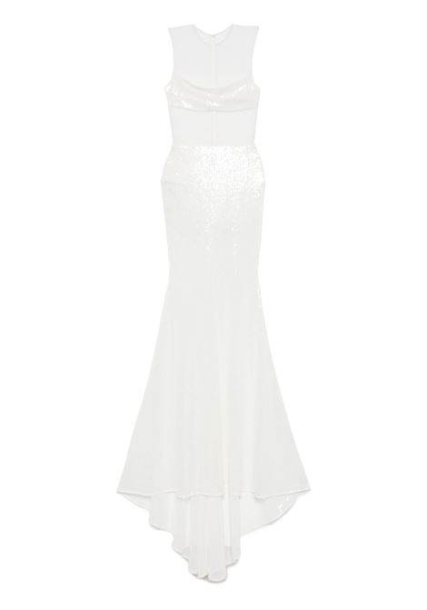 White sequinned mesh gown Alex perry - women ALEX PERRY | D1438WHT